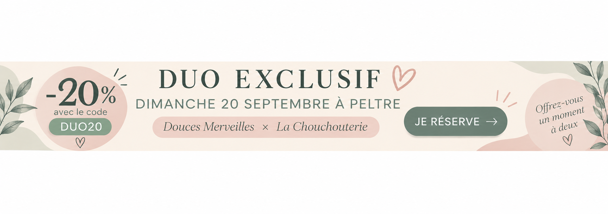 Bannière botanique duo exclusif